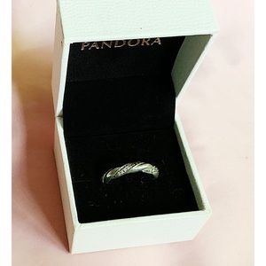 Pandora Ring Dreams Of Love Sterling Size 8!